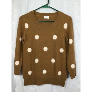 Wallace Pullover Sweater Size Small Brown W/White Dots